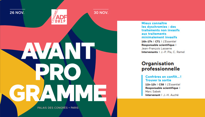 Jeudi 28 novembre 2019, 11h, Save the date ! L’intervention de Maître Jacques-Henri Auché aux côtés du Docteur Marc Sabek au congrès de l’ADF 2019.